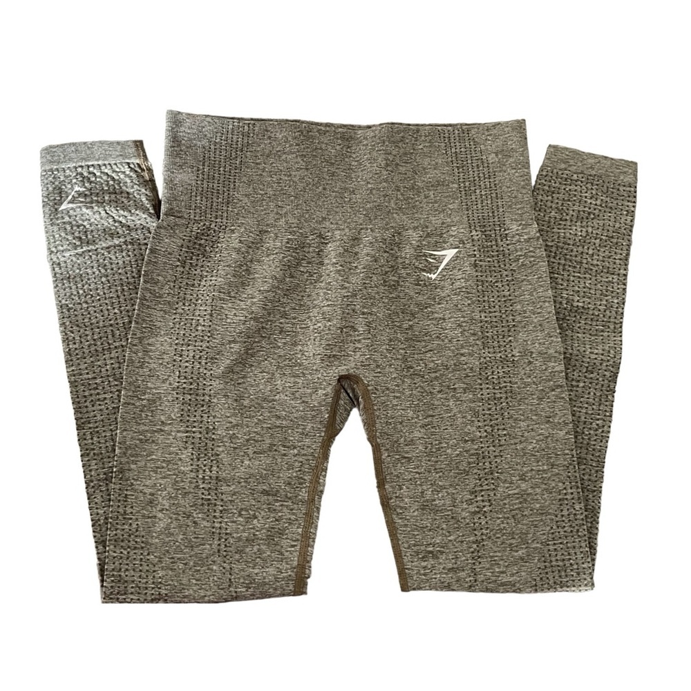 Gymshark Seamless Leggings in Heathered Olive Sz Small Activewear